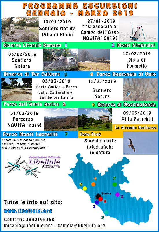 programma escursioni settembre-dicembre