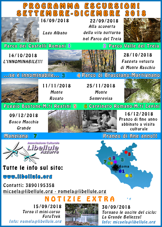 programma escursioni settembre-dicembre